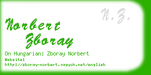 norbert zboray business card